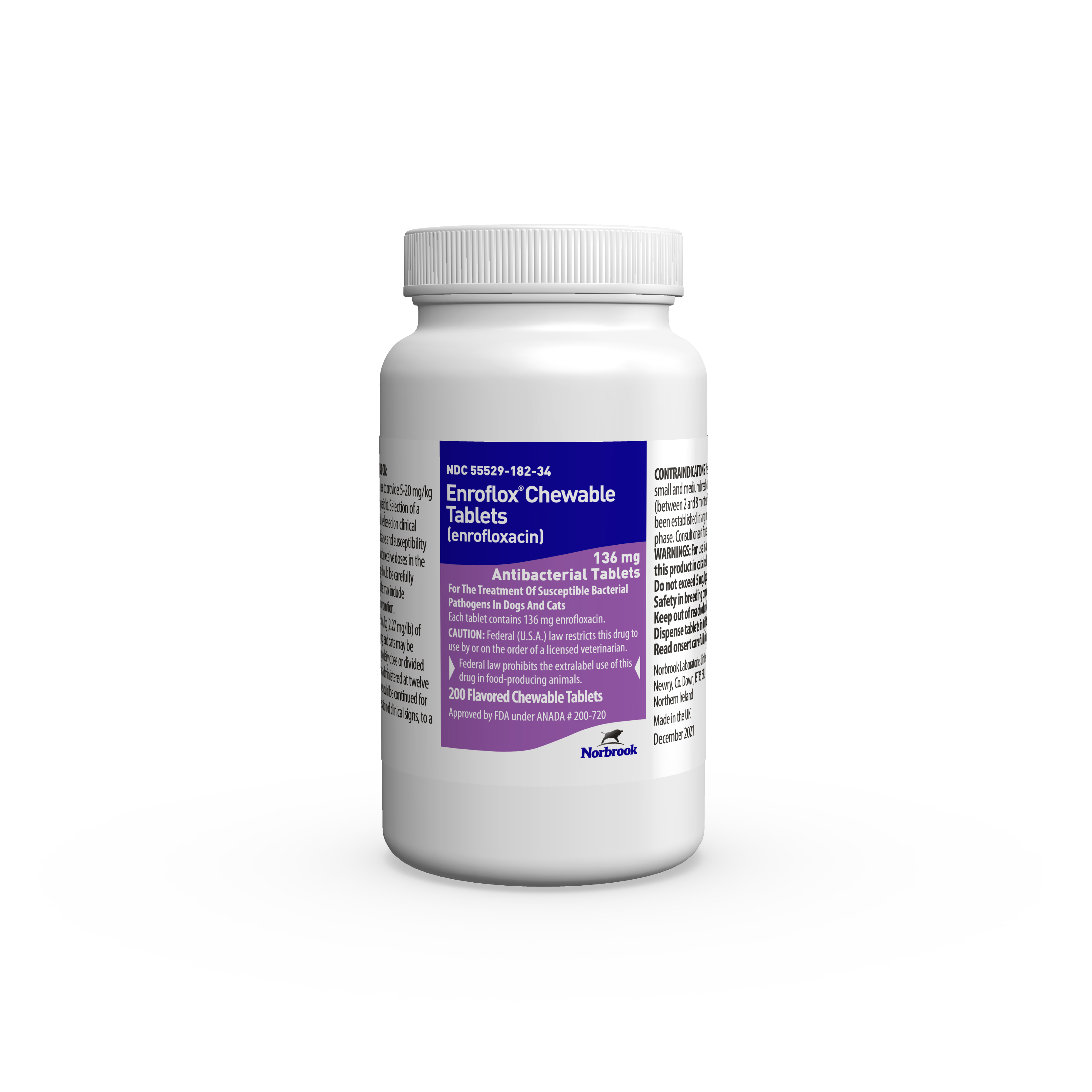 ENROFLOX 136MG 200 CHEWABLE TABS NORBROOK